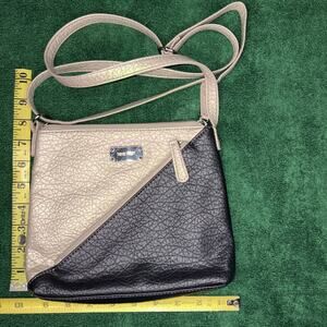 Nine West Women's Crossbody Handbag Black and Gold Beige